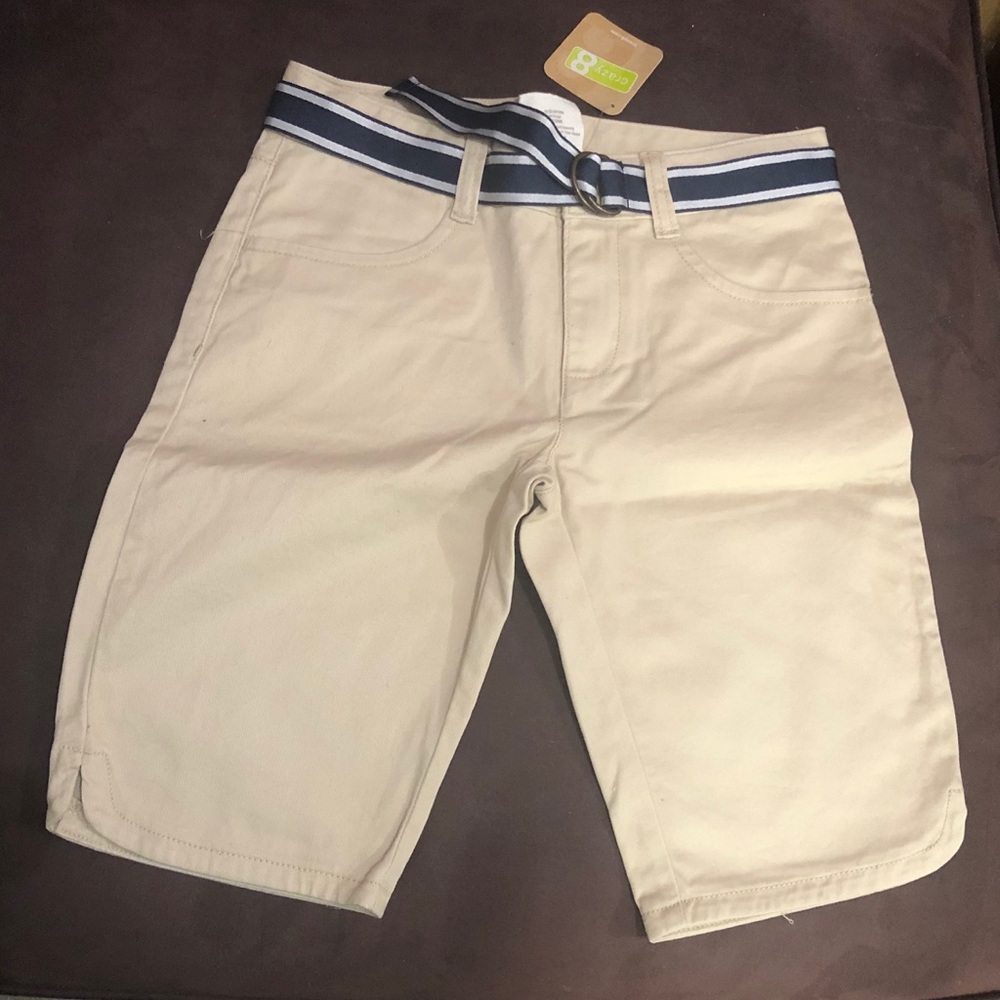 Kids khaki Bermuda shorts